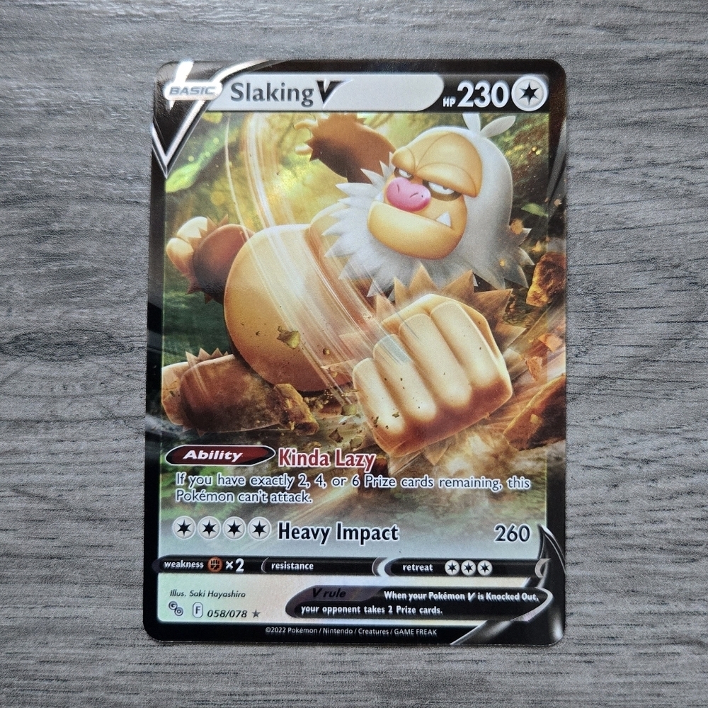 Slaking V #58 Pokemon Go Holo Card